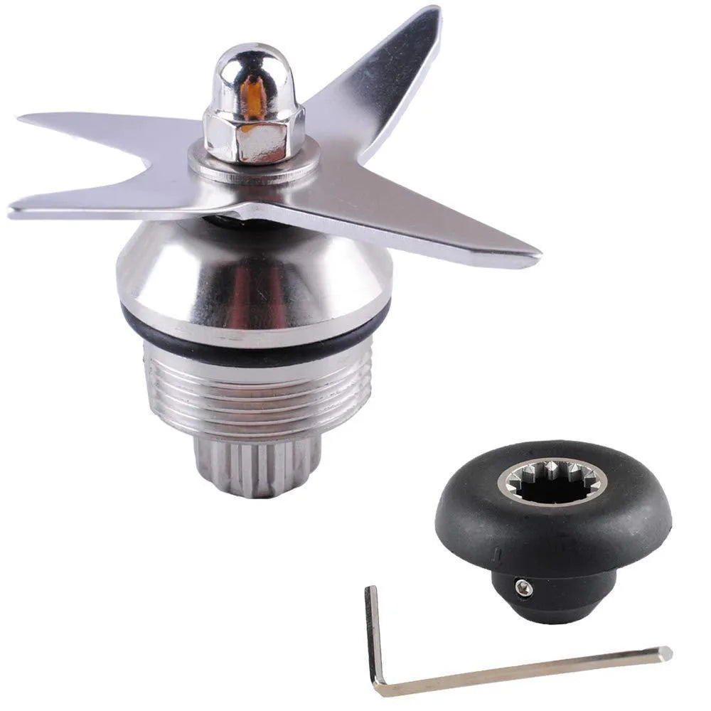 Mixer high hardness parts set including mixing knife and mushroom head with wrench, 10 by 7 cm, for soybean milk and grinding machines