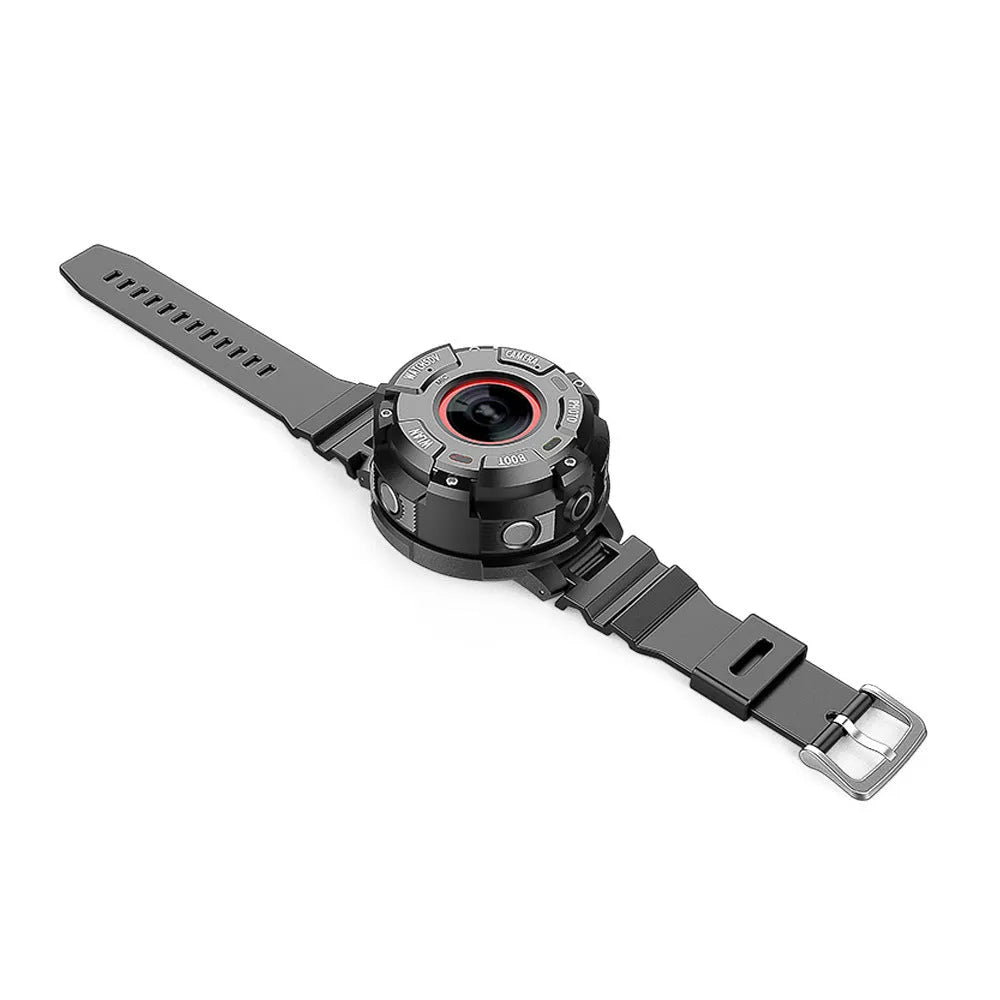 Black waterproof sports digital camera measuring 290mm with 8MP resolution