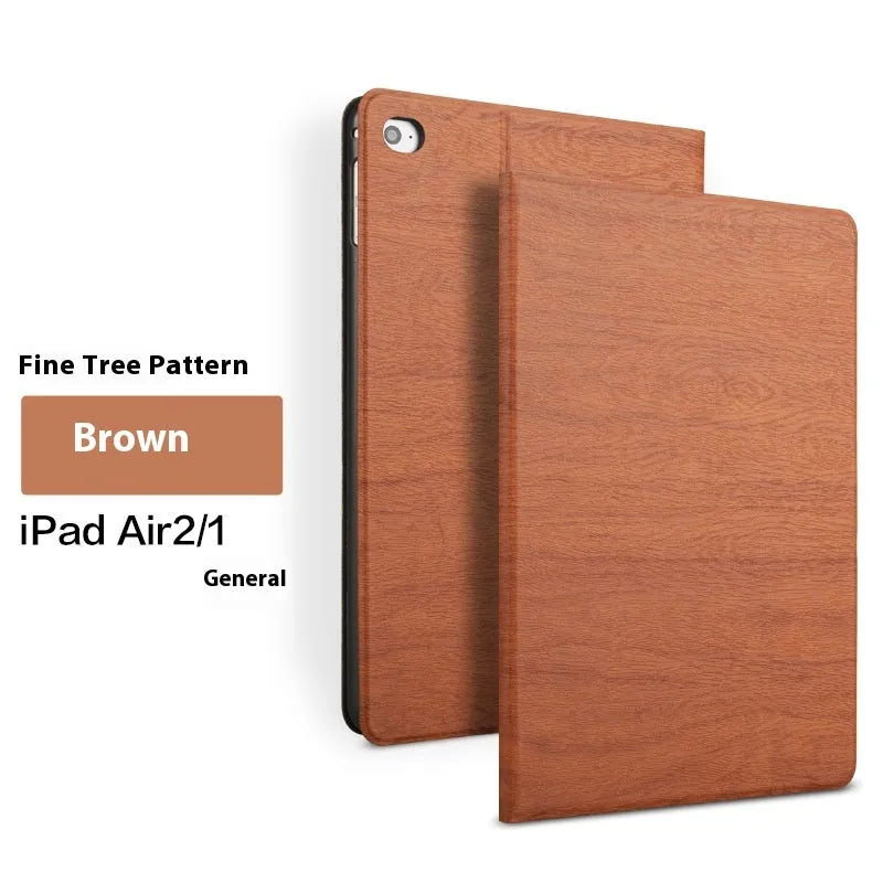 Sapphire blue imitation leather protective bracket cover for Apple iPad on a table