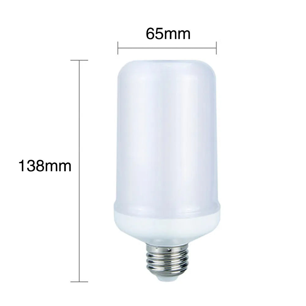 LED decorative bulb emitting orange flickering light to imitate a flame