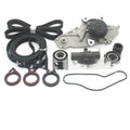 Metal belt and water pump assembly for automotive engines measuring 28mm by 18mm by 16mm