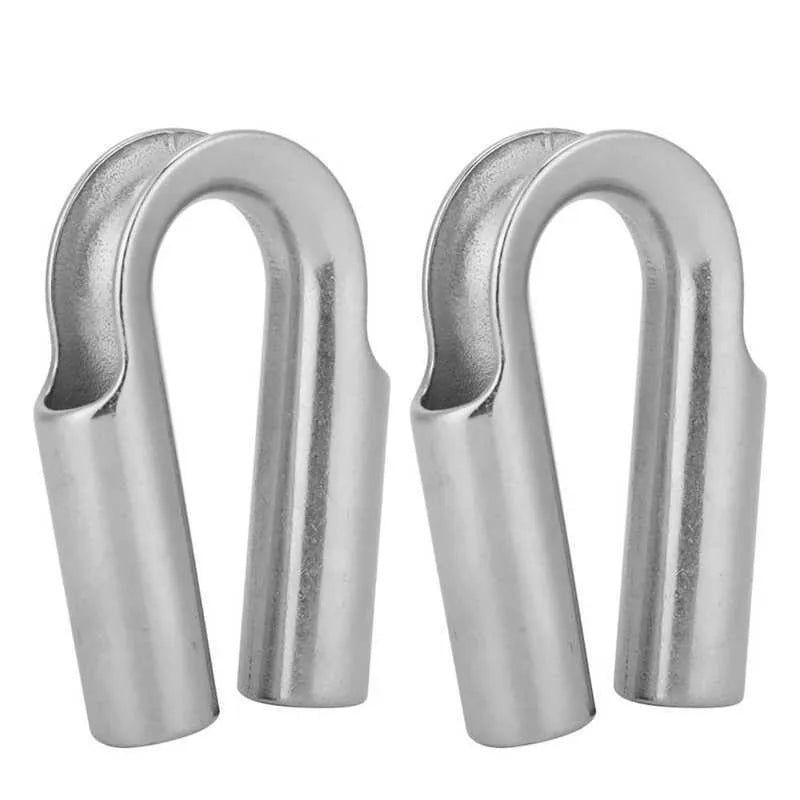 Stainless steel tubular chicken heart round sleeve ring set showing multiple sizes from M4 to M35