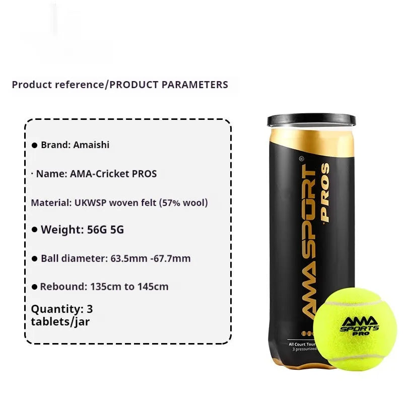 Cage plate tennis training balls in black green and yellow set of 3