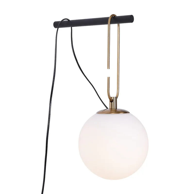 Nordic style modern glass wall lamp offering white, warm, or neutral light colour options.