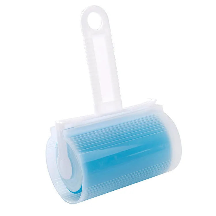 Washable reusable lint roller for pet hair removal in blue, green, pink or yellow