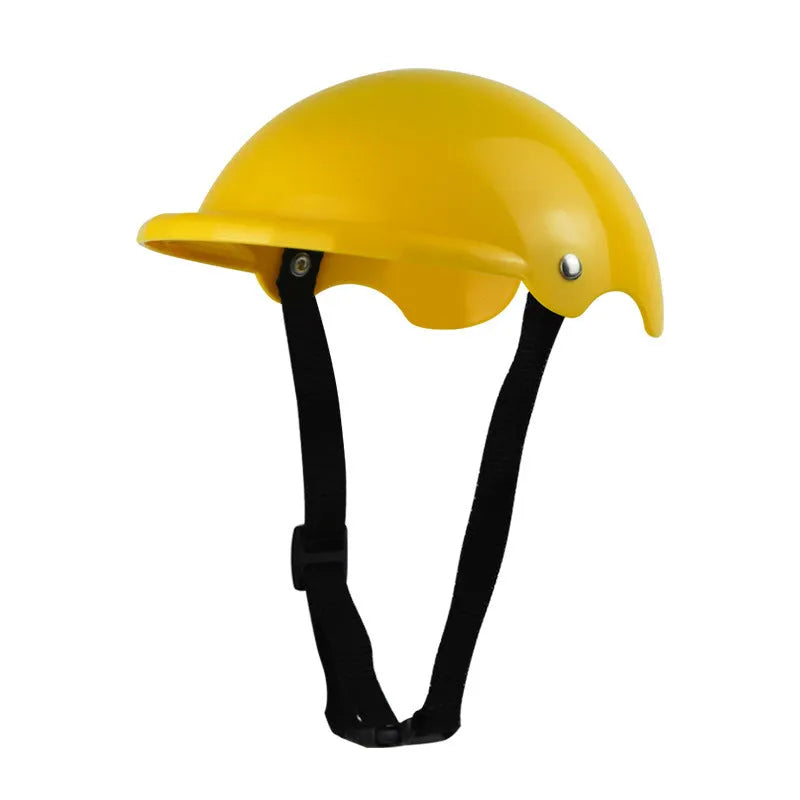 S size plastic pet helmet for small dogs in pink, black, yellow, or green