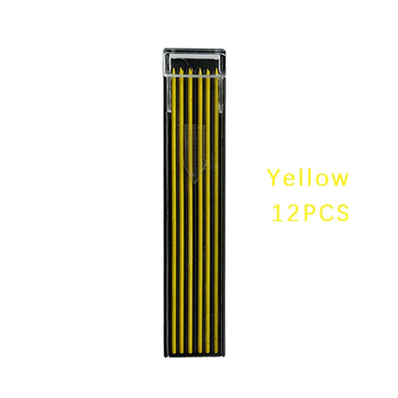 Box of 12 multicoloured 0.5mm mechanical pencil leads for drawing and writing.