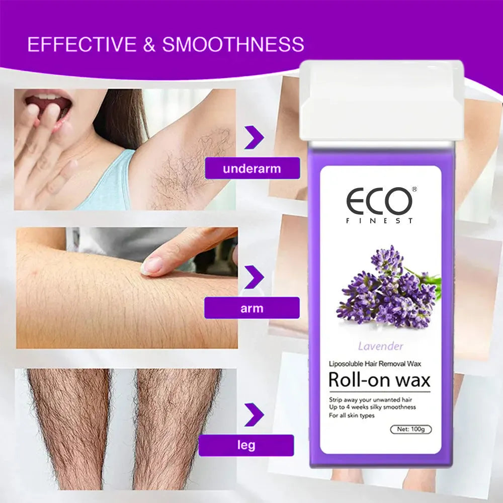 Lavender-scented hair removal wax depilatory cream for full body use.