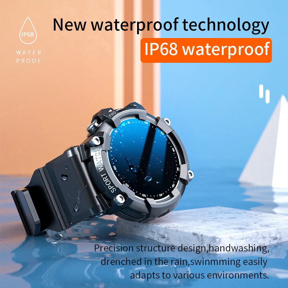 ATTACK 3 IP67 waterproof Bluetooth sports smart watch in black, white, or pink on a TPU strap.