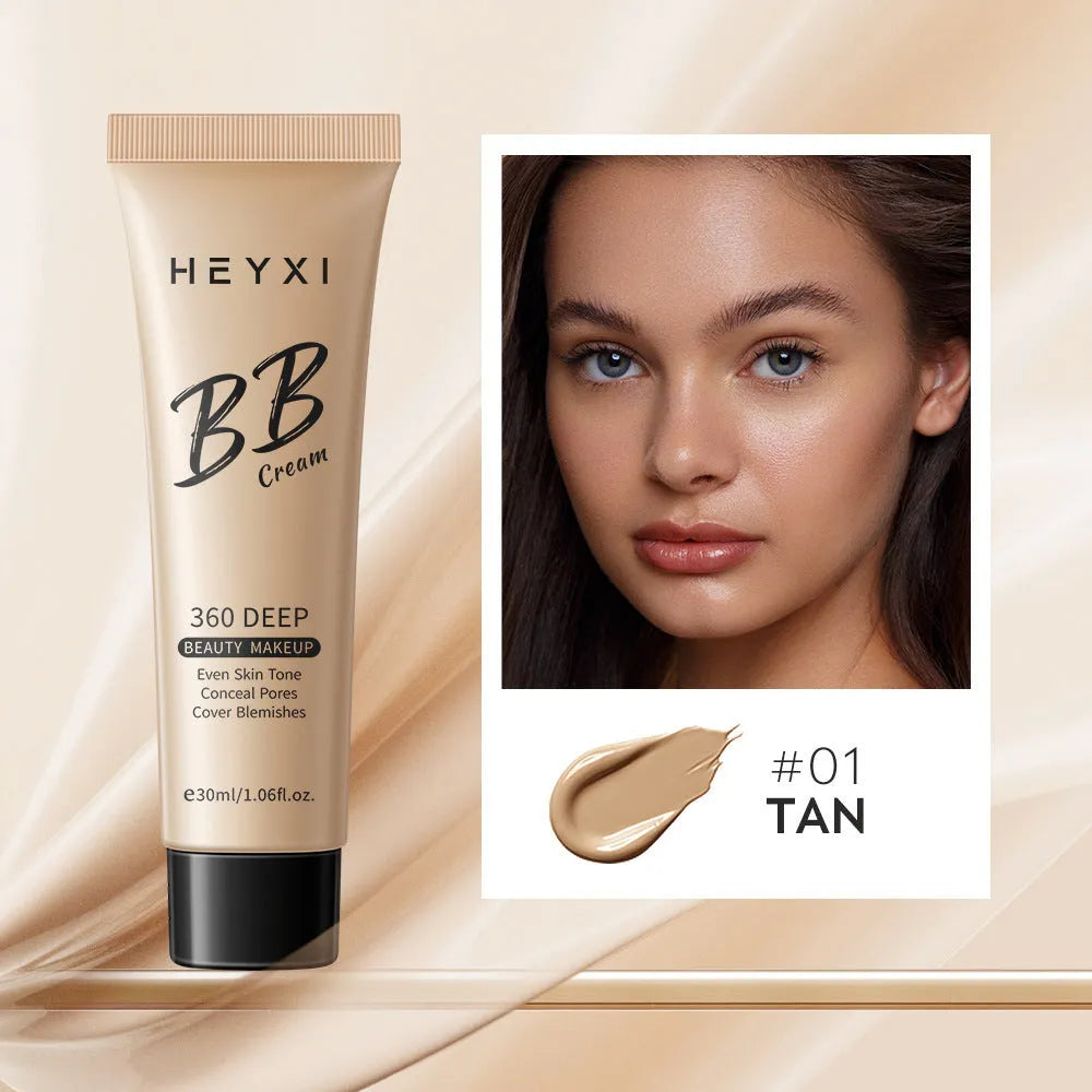 Waterproof BB cream with four colour options for sweat-proof makeup coverage