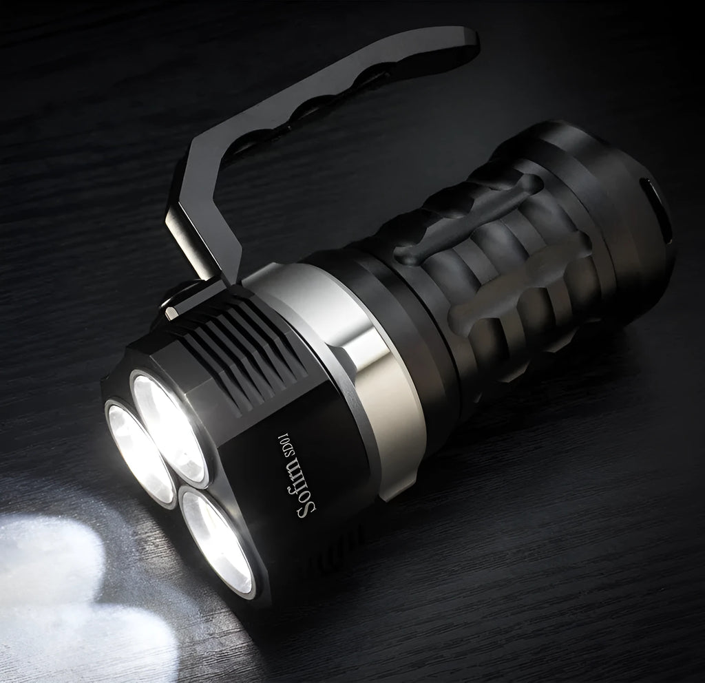 Aluminium alloy diving torch flashlight with 350 lumen brightness for diving and outdoor activities