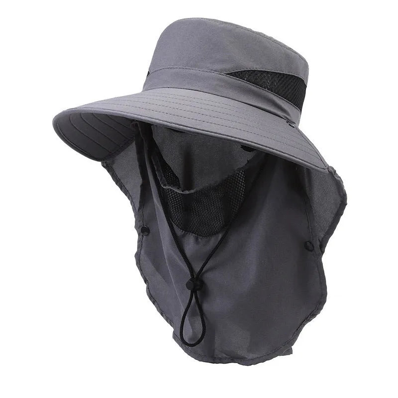 Men's adjustable fisherman bucket hat with wide brim for sun protection
