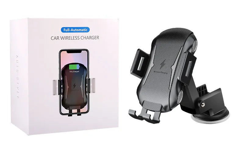 GY-C20 black touch car wireless charger with sucker mount on windscreen