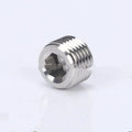 Stainless steel hexagonal head pipe plug for 3/8 series bulkhead fittings.