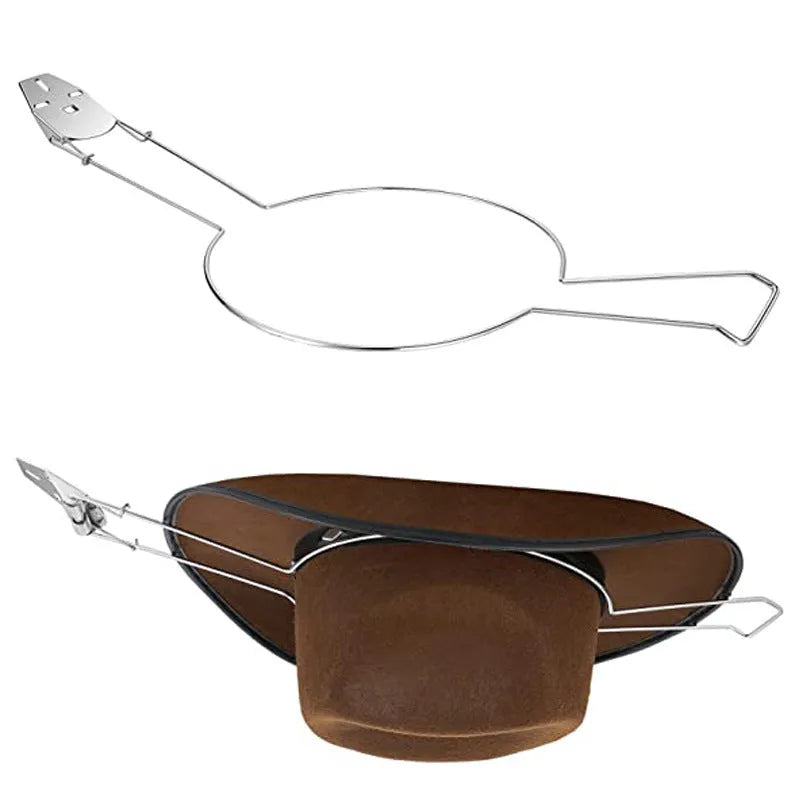 Brown chrome-plated metal coat and hat stand for hallway or entrance storage