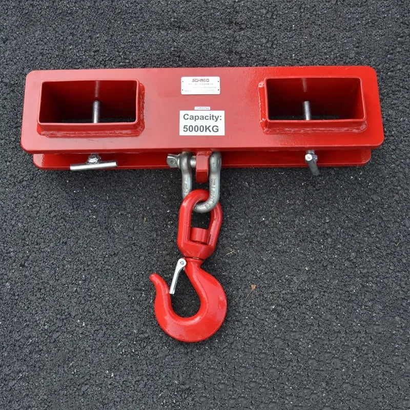 MK rotatable forklift hook with safety locking device for converting forklifts to mobile cranes