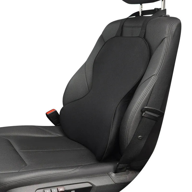 Memory cotton car waist back cushion with universal fit design in solid colour options