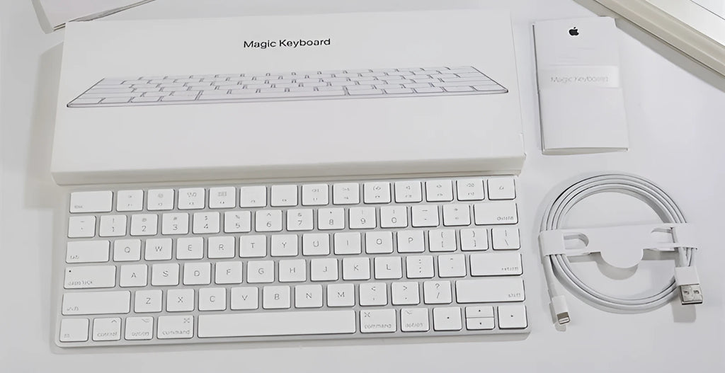Apple Bluetooth wireless keyboard G6 with white ultra-thin metal casing