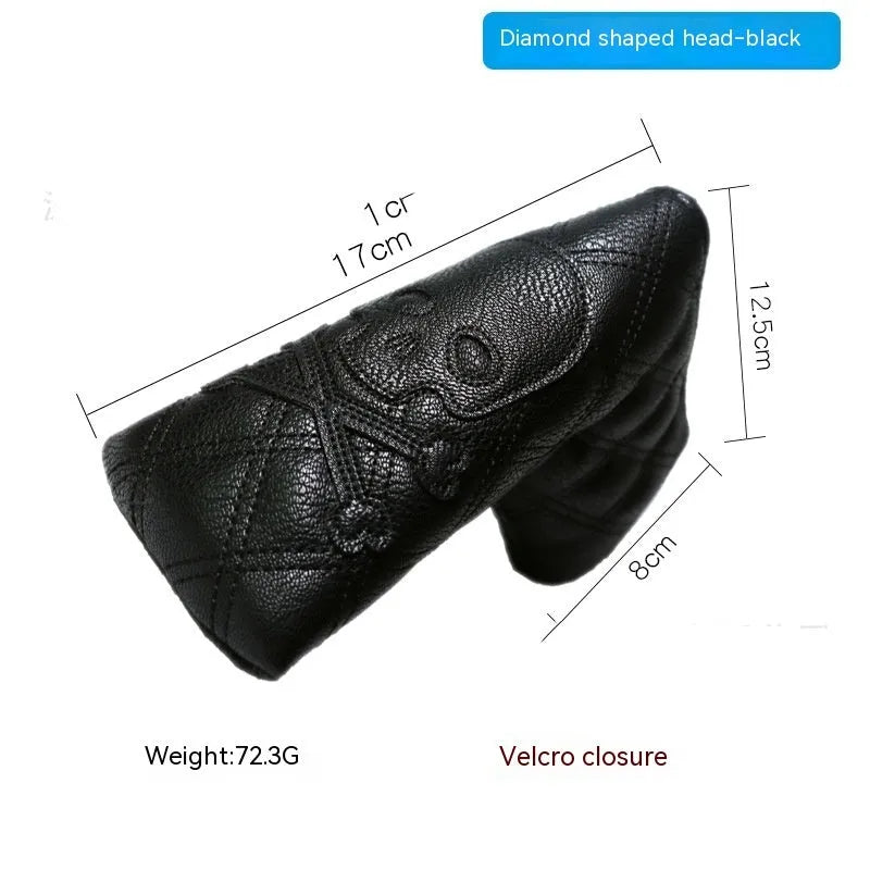 Golf putter sleeve cover in a novelty design, showing fleece lining and waterproof PU fabric.