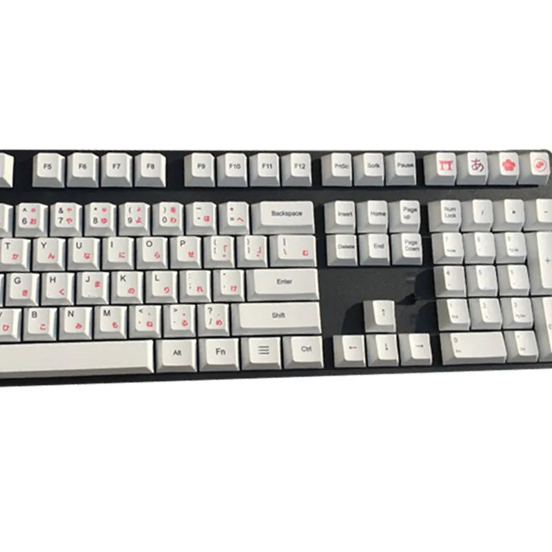 Set of heat sublimation keycaps in Japanese layout on PBT plastic for mechanical keyboards
