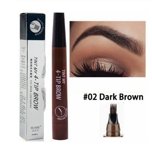 Liquid water eyebrow pencil in grey brown and black shades for natural brow makeup