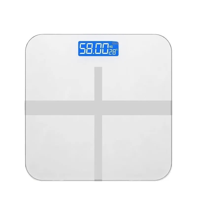 Square household body weighing scale in a choice of six colours, measuring 26cm.