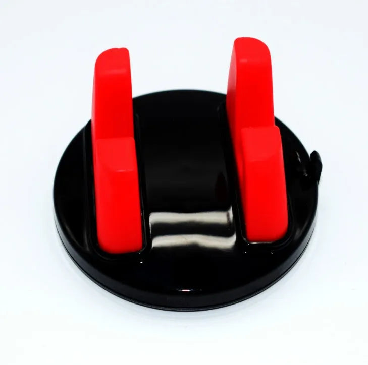 Mini dashboard car cell phone holder with silicone grip and 360-degree rotation in black