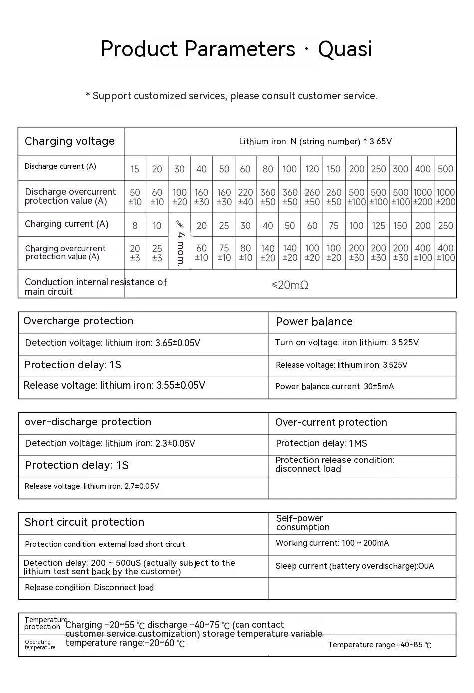 Dali lithium iron phosphate battery protection board for 4S 12V systems