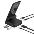 Black Type-C docking station bracket with USB and HDMI ports for MacBook