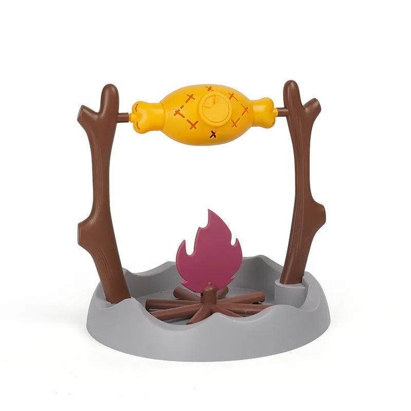 Barbecue-style tumbling cat food feeder toy measuring 30x30x29cm with interactive leakage design