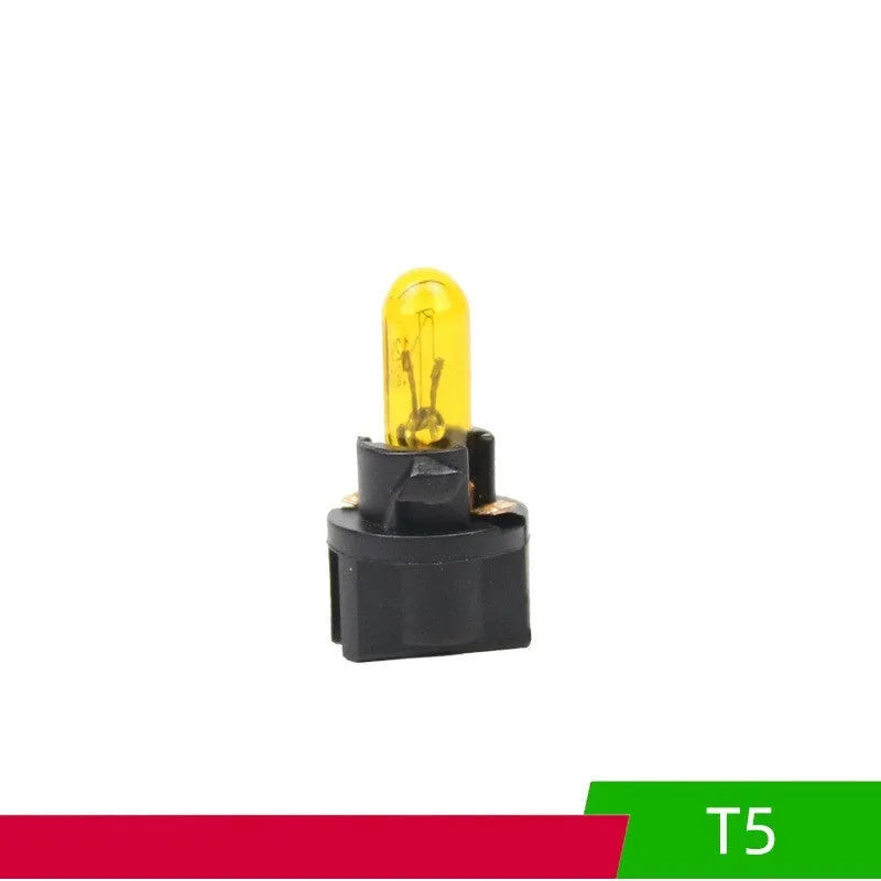 T5 12V 1.2W quartz glass car bubble meter indicator light for dashboard gauges