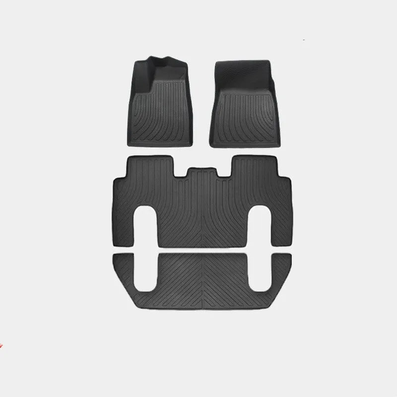 TPE rubber waterproof floor mats and trunk liner for Tesla Model X interior protection