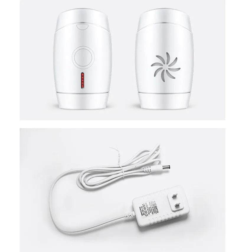 White home IPL laser hair removal device on a table