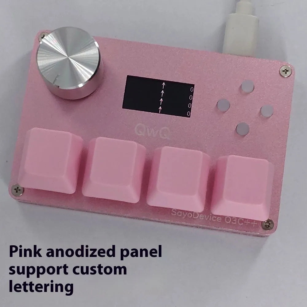Hall effect magnetic axis numeric keyboard with IPS screen, programmable knob, and RGB backlighting