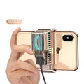 Black clip-on mobile phone radiator with aluminium alloy and ceramic cooling components