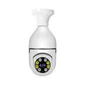 Wireless bulb camera with 1080p lens and metal plastic body for indoor outdoor WiFi security monitoring