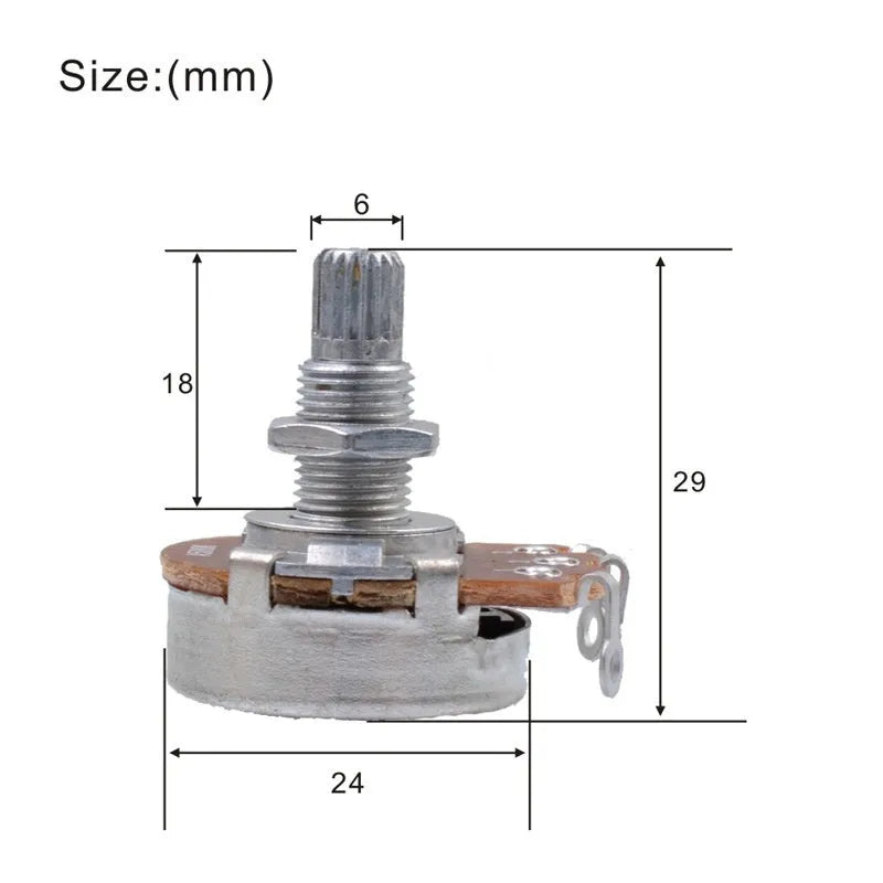 Metal electric guitar potentiometer knobs for tone and volume control replacement