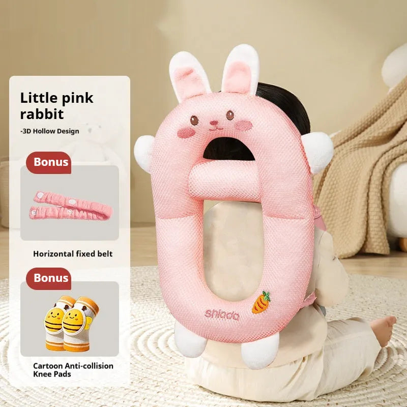 Cartoon anti-collision baby pillow in dinosaur design for toddler fall protection