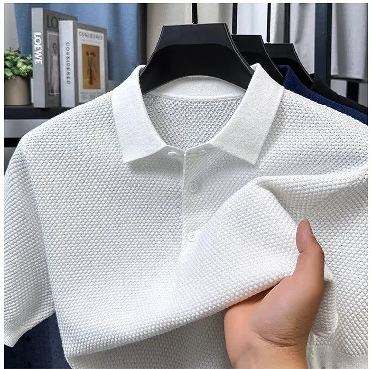 Loose fit pure cotton short sleeve pullover sweater in grey colour showing relaxed style