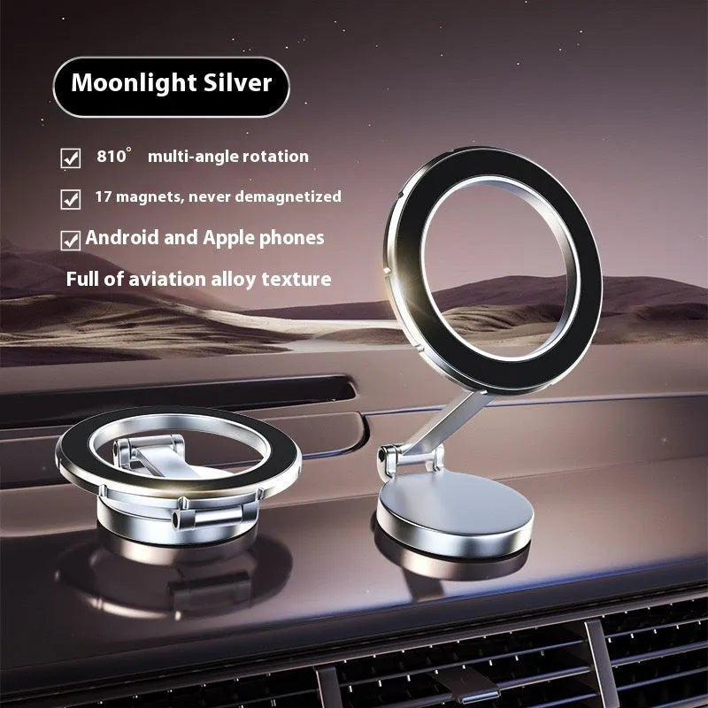 Vacuum magnetic suction phone bracket in black for car dashboard or desk use