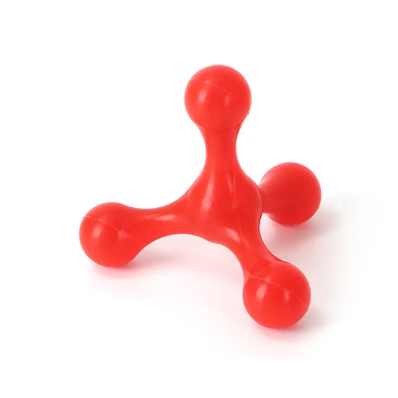 9.5cm beef-flavoured silicone chew toy for small dogs in blue, green, purple, red colours