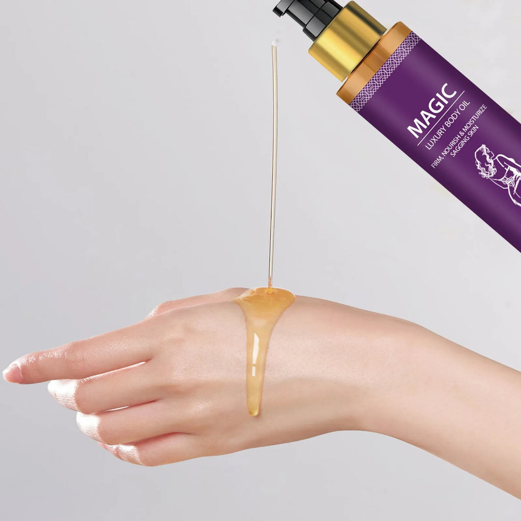 100ml bottle of unscented nursing body treatment oil with jojoba, camellia and sweet almond oils.