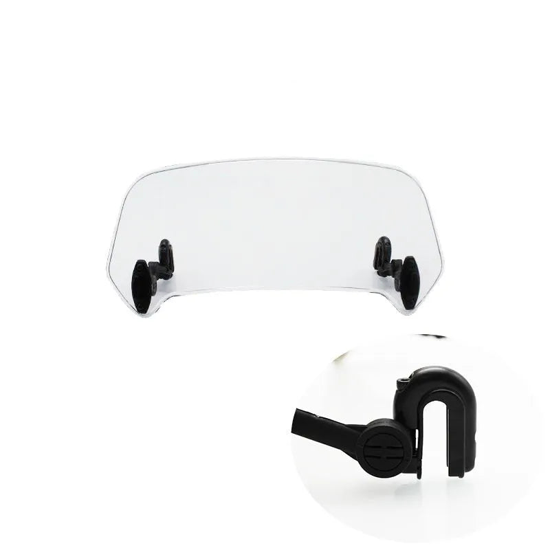 Motorcycle heightened small windshield in brown smoky transparent PC and acrylic with bracket L and S sizes