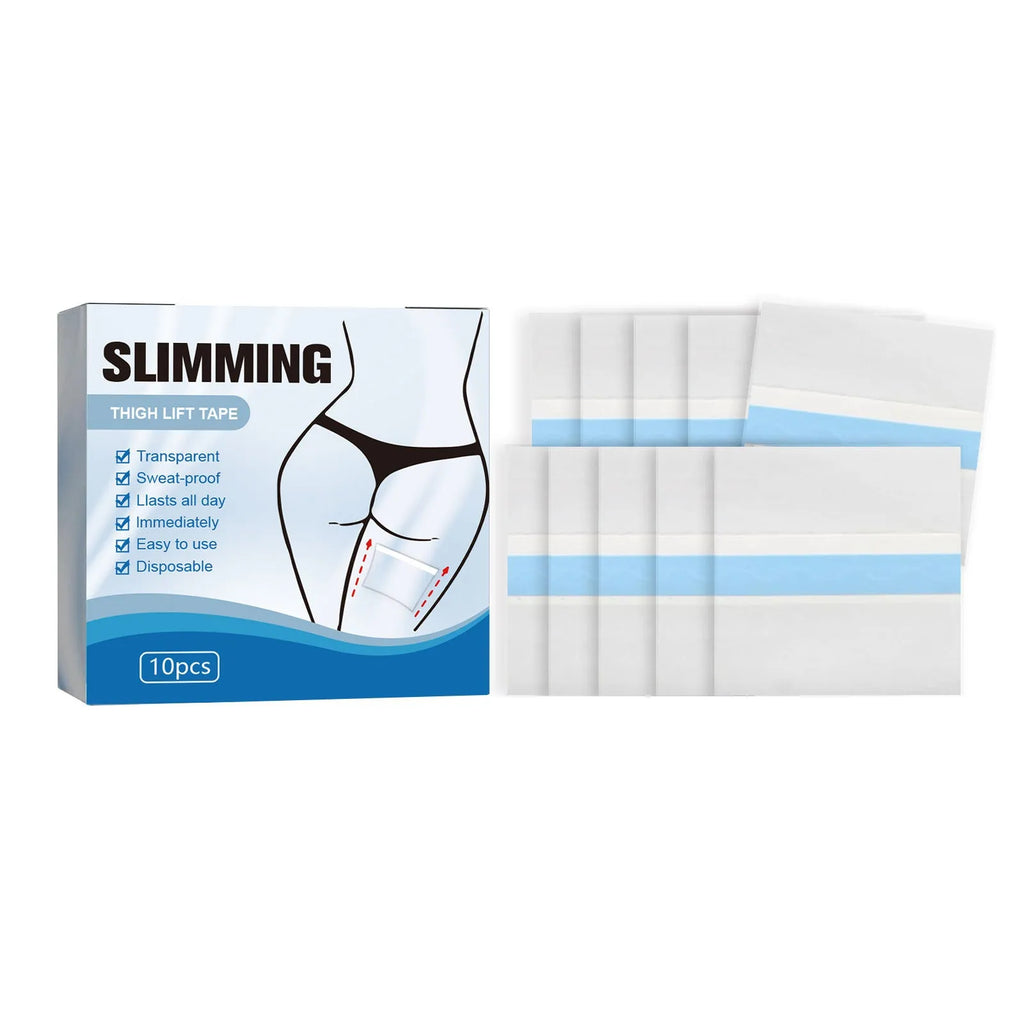 Box of 10 body shaping adhesive patches for slimming and skin tightening