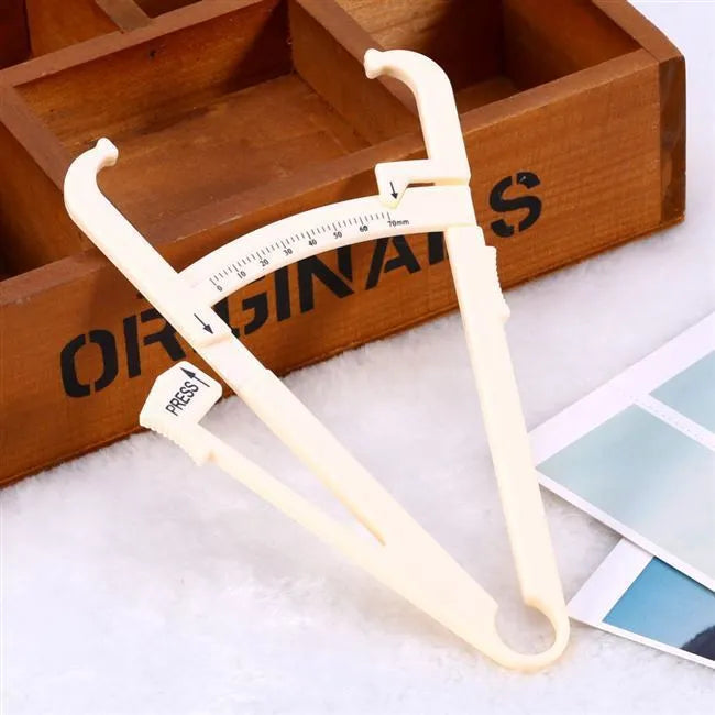 Acrylic fat caliper skin fold thickness meter with measurement scale