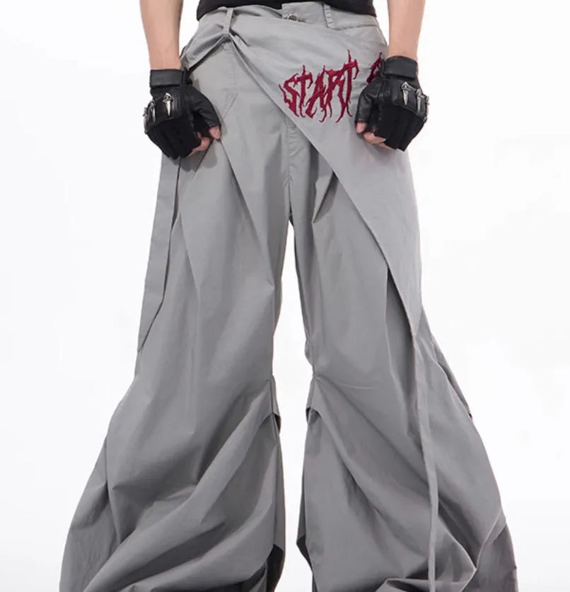 Boys wide-leg trousers in Korean style design, solid black colour option
