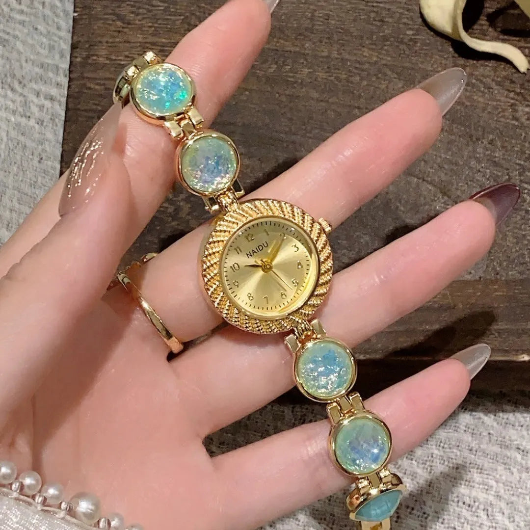 Women's quartz watch with 25mm round dial and zinc alloy case in a choice of six colours.