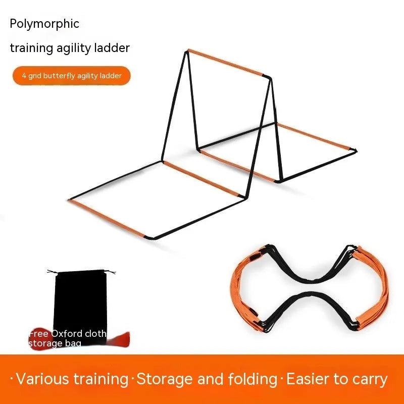 Multi-functional plastic butterfly ladder agility training equipment for children and youth coordination development