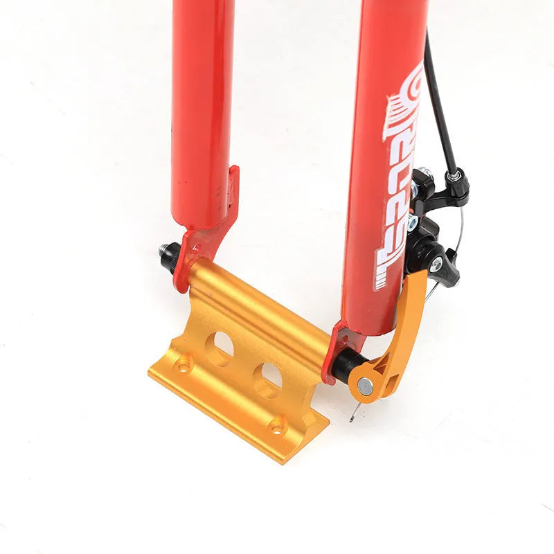 Silver metal bicycle front fork quick release fixing clip for SUV modification transport