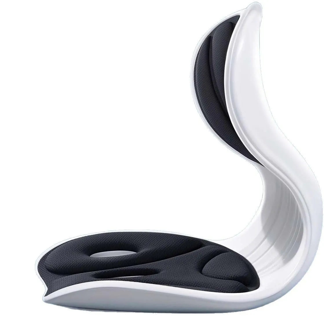 Grey and black waist support seat cushion with lumbar pillow for office chairs and car seats